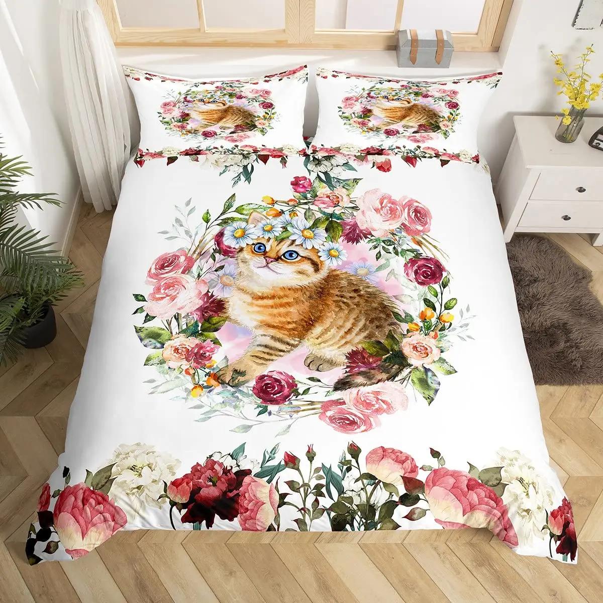 

Комплект постельного белья с изображением животных в экзотическом стиле для мальчиков, комплект постельного белья с 3D-принтом животных, черный волк, двуспальная кровать размера «king-size», полиэстер, одеяло 70x133cm 2pcs