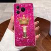Crystal Diamond Letter Crown Couple Phone Case For Honor Power2 Transparent TPU Shockproof Soft Casing For Honor Power2 Shell