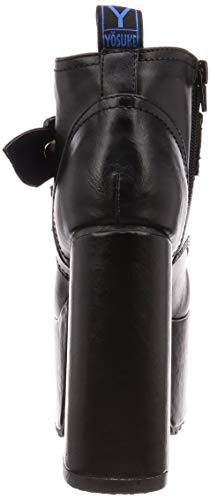 Yosuke Women's Platform Short Boots, Black, Size 24.5cm (Product Code: 2601007)