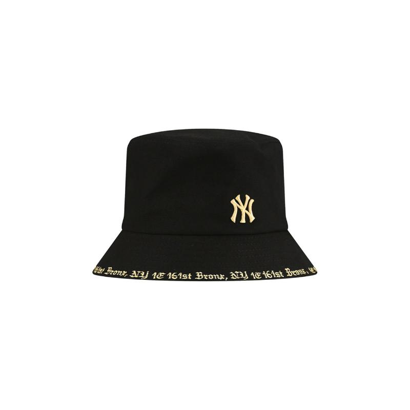 MLB Cotton Bucket Hats Unisex Black Fashion 3AHTHG01NK0002