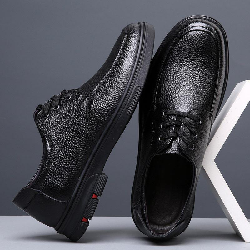 

Туфли из натуральной кожи, обувь ручной работы, мужская повседневная обувь, кроссовки, новые, высокого качества, винтажные, мужские, из коровьей кожи, балетки, размеры 38-47 6.5 чёрный