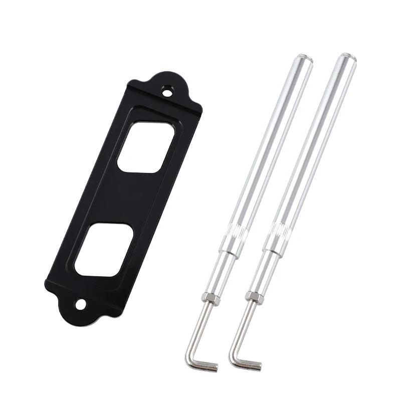 Car Battery Fasten Bracket Holder Aluminum Alloy Universal Battery Tie Down Brace Fits for Honda Civic / CRX S2000 For Acura чёрный