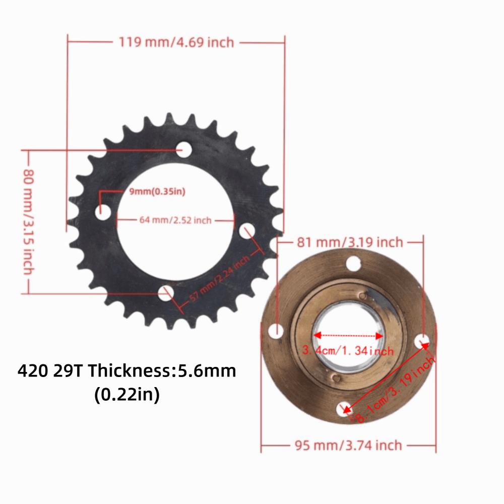 Carbon Steel Sprocket Freewheel Kit High Performance Toothless Freewheel Kit  For ATVs