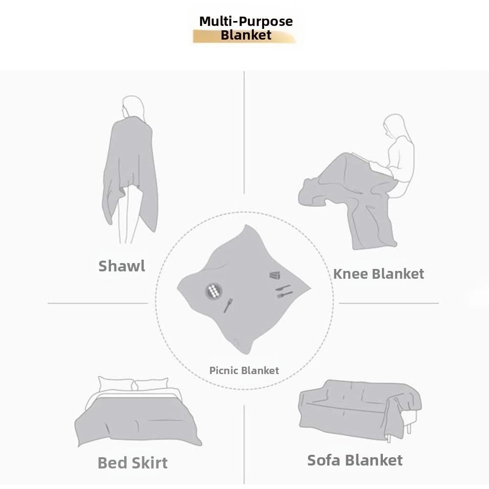 Große Picknickdecke für den Außenbereich 180x130CM Campingunterlage Selbstfahrer-Reise