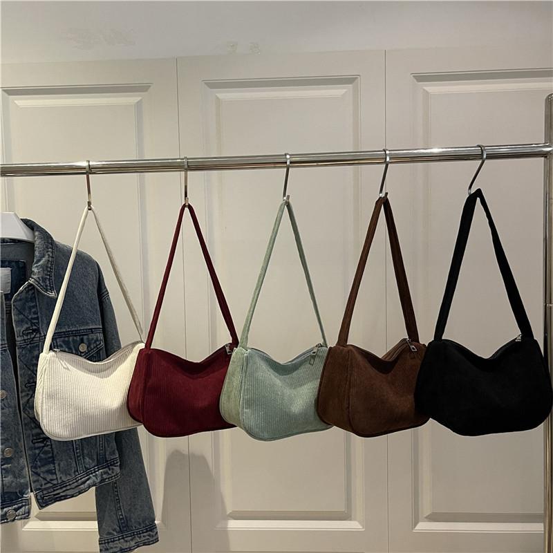 Simple and Retro Casual Large-capacity Underarm Bag, Hand-held Single-shoulder Handbag for Women