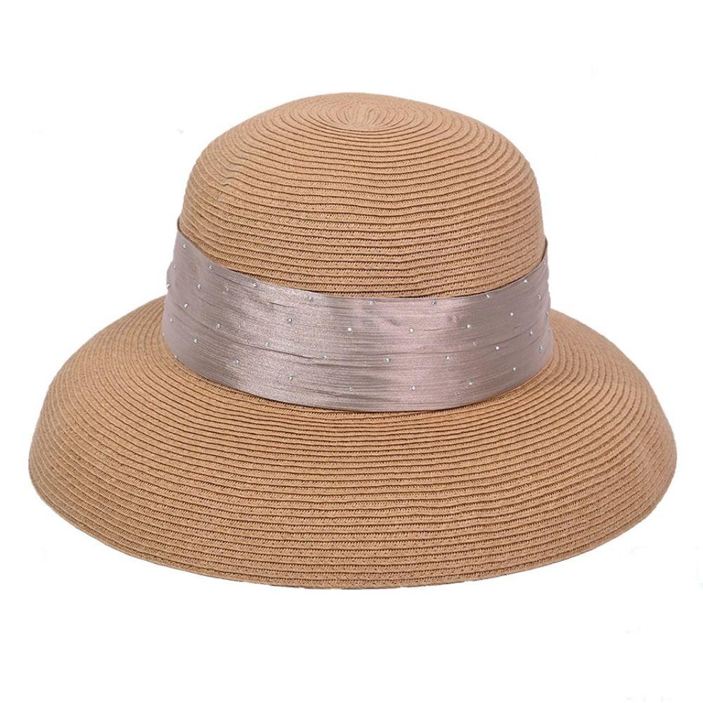 Dome Weave Hat Boho Women's Sun Hats Sweet UV Protection Cap Holiday