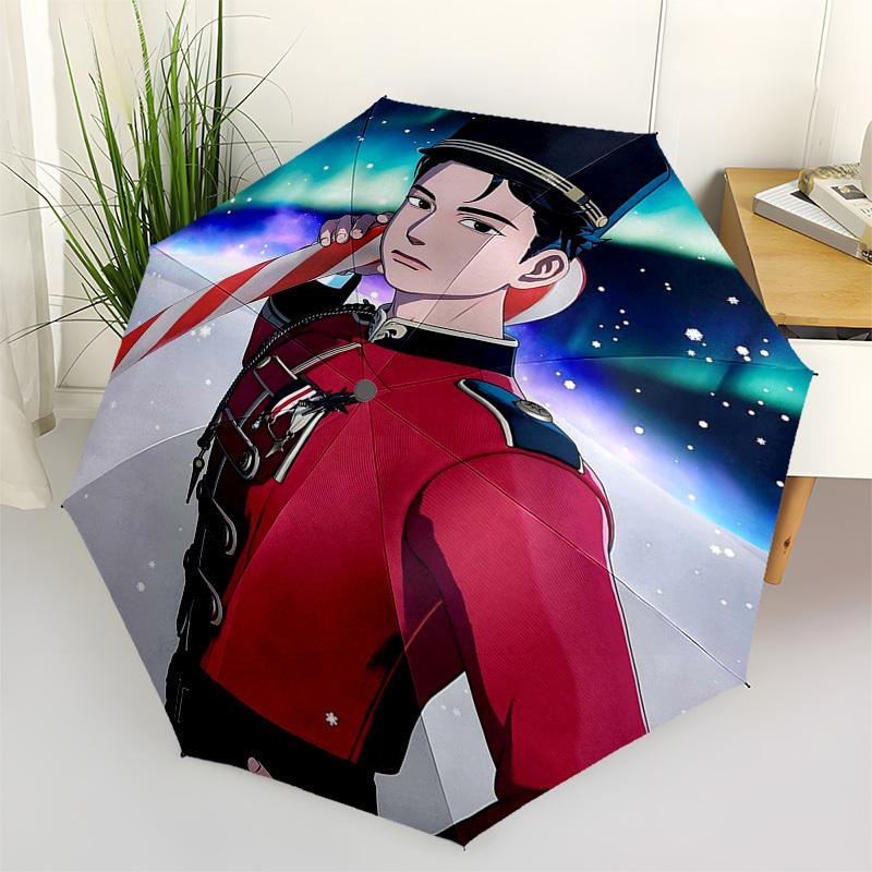 

1pc Outdoor Umbrella with Arctic Lights Design - Automatic Opening/Closing, Portable 3-Fold Design, 8-Rib Iron Frame, Perfect Gift for Fans, Trav