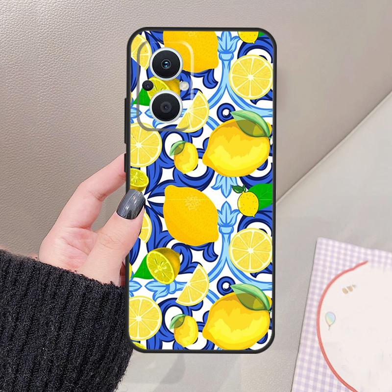 Mediterranean Lemon Funda For OPPO Reno 11 12 13 14 Pro 11F 12F 13F 14F 7 8 Lite OPPO Find X9 X6 X5 X8 Pro Case