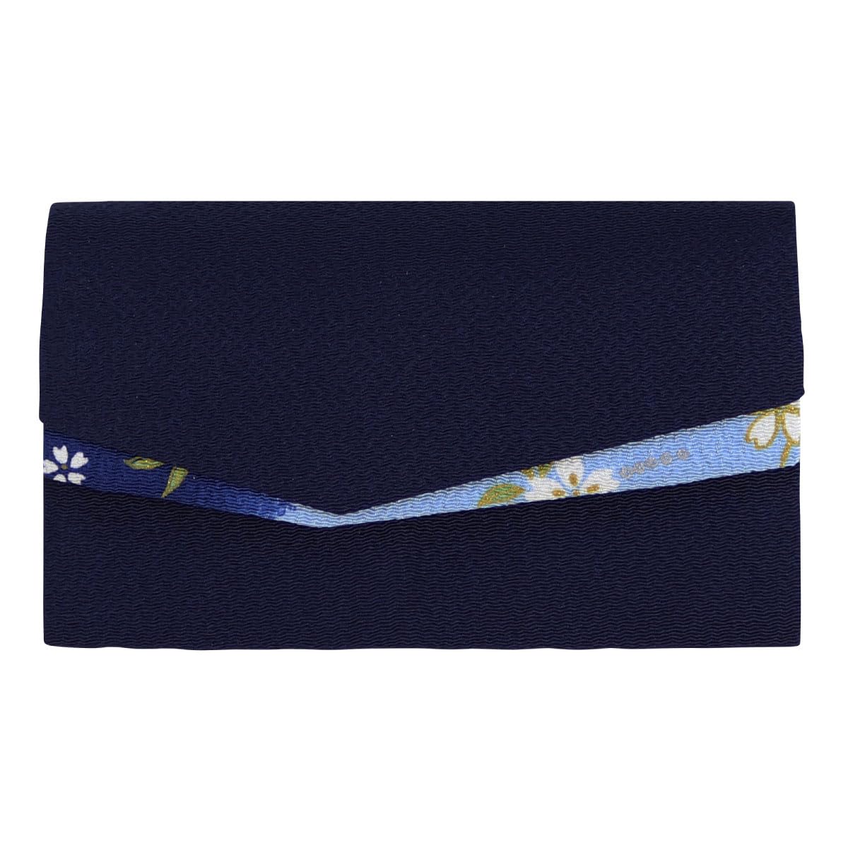 

Prayer Beads Bag, Prayer Beads Case, with Magnetic Snap, Lily of the Valley Design, Deep Blue