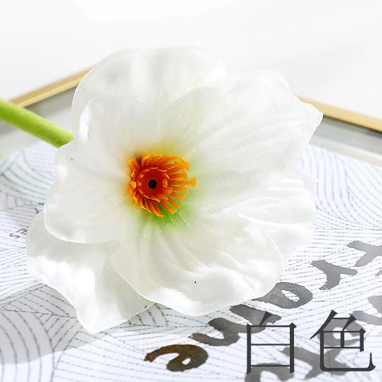 Simulation poppy, living room decoration handmade simulation flower simulation flower mini poppy белый