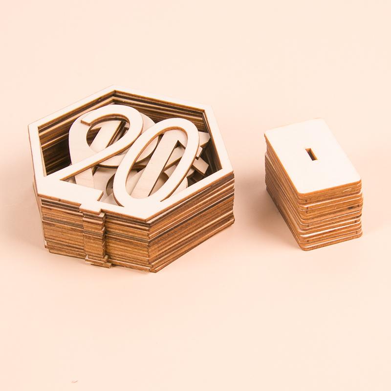 Wedding Number Wooden Table Place Card Rustic Wedding Engagement Reception Seat Decoration Number Signs Event Party Supplies