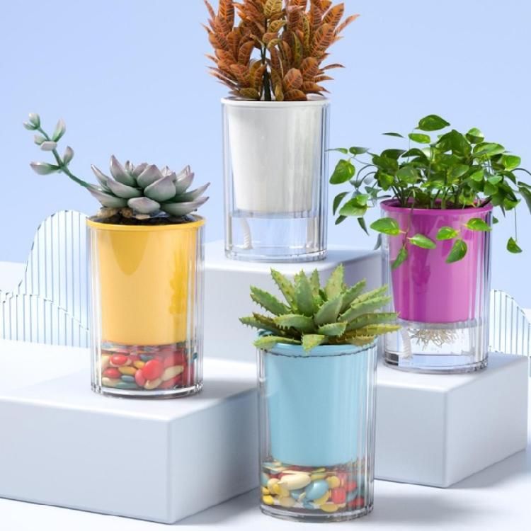 Modern Selfwatering Flower Pot Healthy Plant Growth Auto Watering Flower Holder For Home Decors Balcony Planting Supply