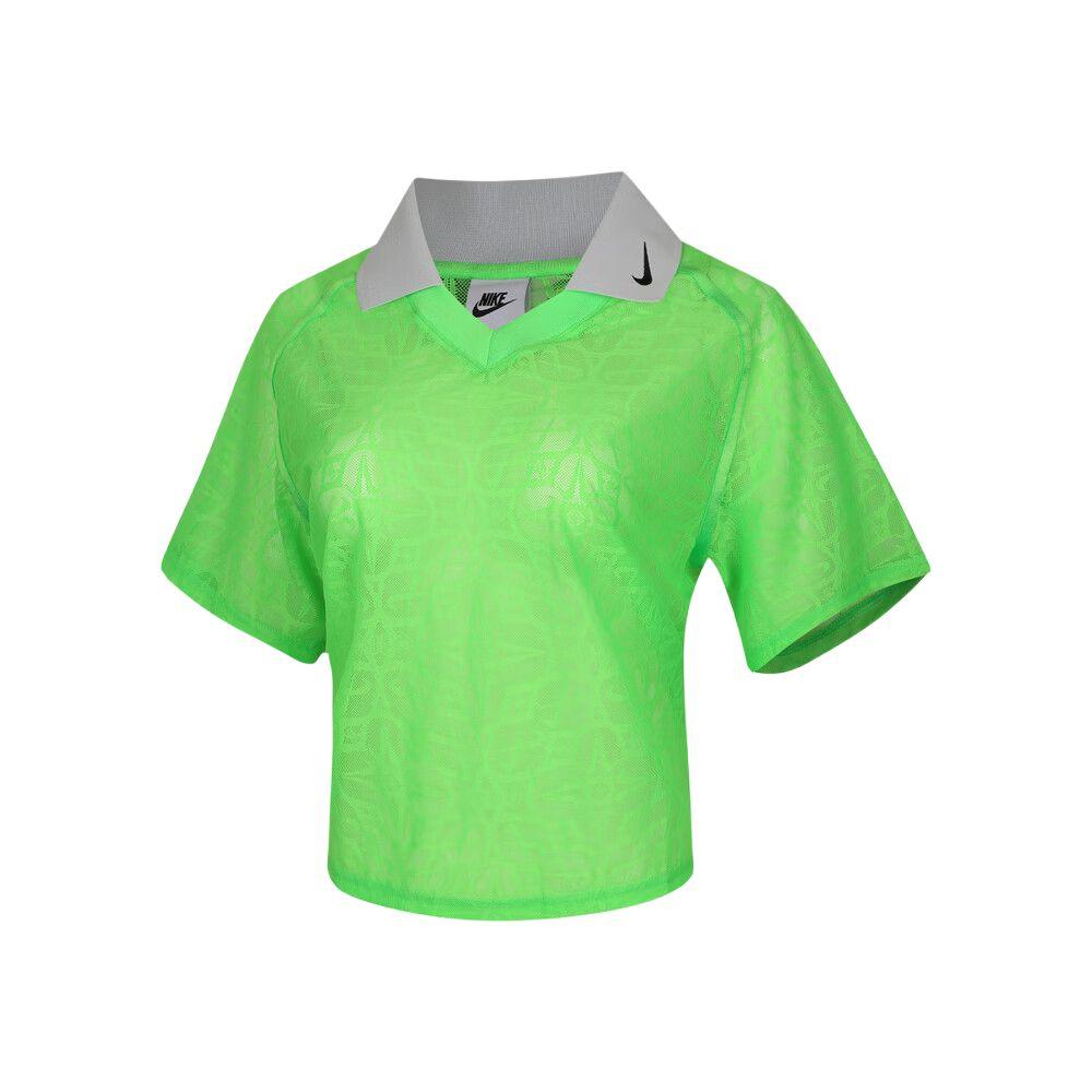 Nike Polo Neck Pullover Sports Casual Short Sleeve T-Shirt Women Tops IF0521-398 S