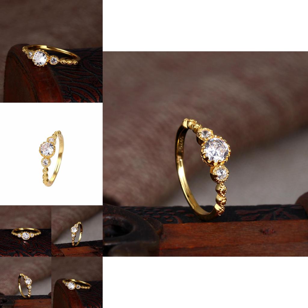 Chic Geometric Design Copper Ring With Sparkling Zircon For Stylish Women