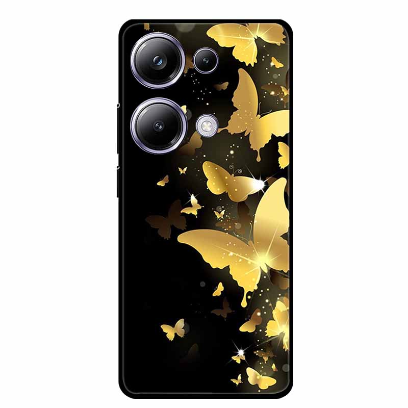 For Xiaomi Poco M6 Pro 4G Phone Case Cover Wolf Shockproof Black Silicone Soft Back Cover Cases For Poco M6 Pro Case M 6 M6Pro
