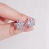 925 Silver Needle Korean Fashion Crystal Flower Earrings For Women Jewelry Trending New Luxury Zircon Flowers Stud Earrings