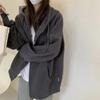 Women's Hooded Zip Up Oversized Sweatshirts Casual Loose Pullover Jackets Coat