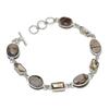 Natural Smoky Topaz Gemstone Handmade 925 Sterling Silver Bracelet 7-8" ASB-3053