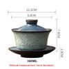 160ml Ceramic Gaiwan Kiln Change Handheld Tea Bowl Japanese Style Sancai Gaiwan
