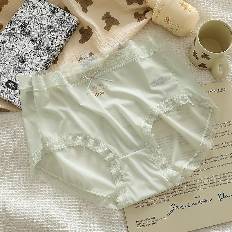 Culotte taille basse pour femme, avec bords noirs en forme de champignon, mignonne, simple, en coton respirant, sous-vêtement triangulaire