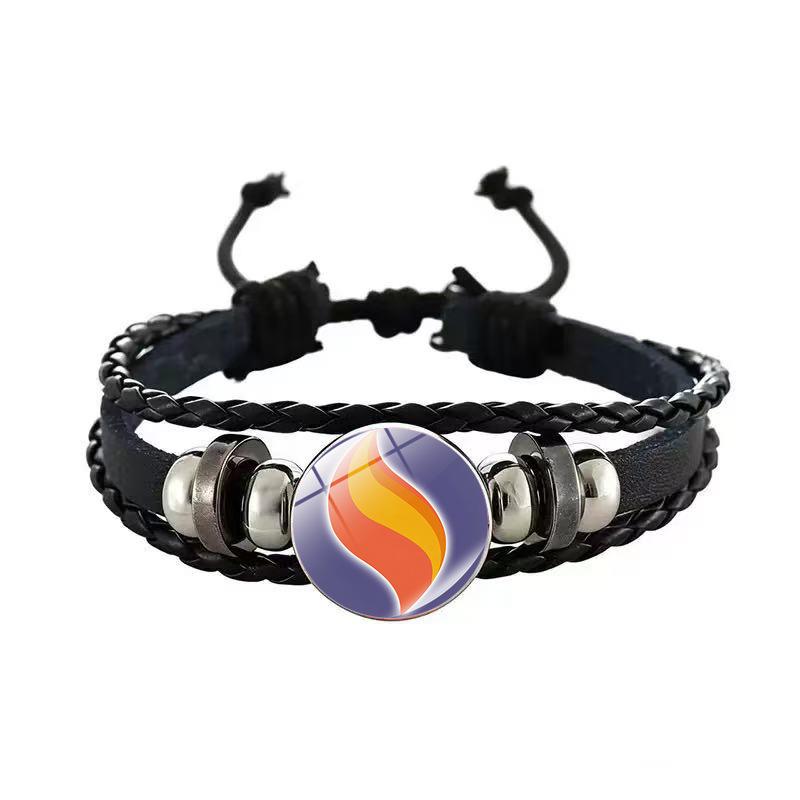 Pokémon Pikachu Black Leather Anime Bracelet