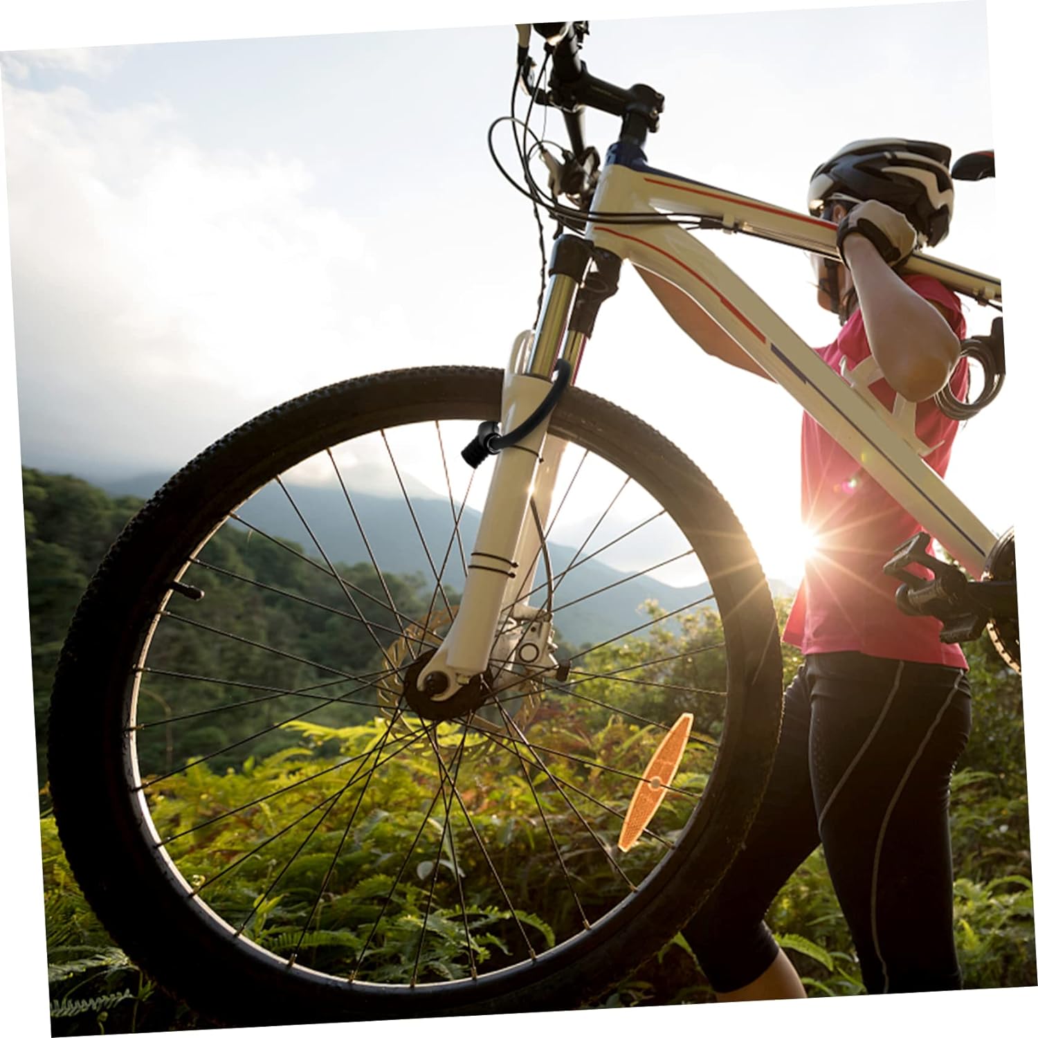 Happyyami 2 шт. велосипедный кольцевой замок велосипедный замок антиблокировочная цепь — фото 2