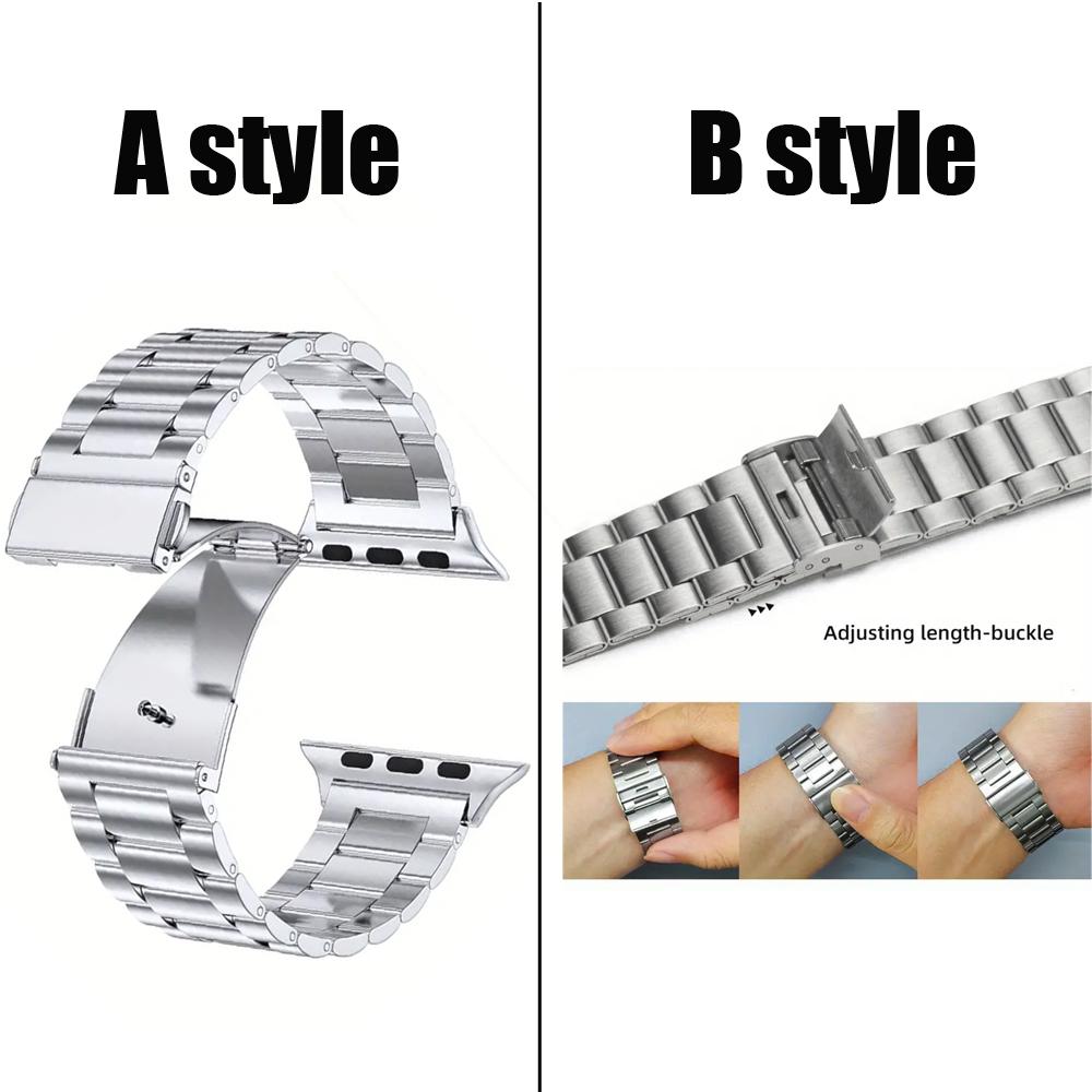 Classic stainless steel Correa for apple watch 10 46mm 42mm band Ultra 2 49mm 9 8 7 6 5 4 se 45mm 44mm 41mm 40mm 3 38mm 2028
