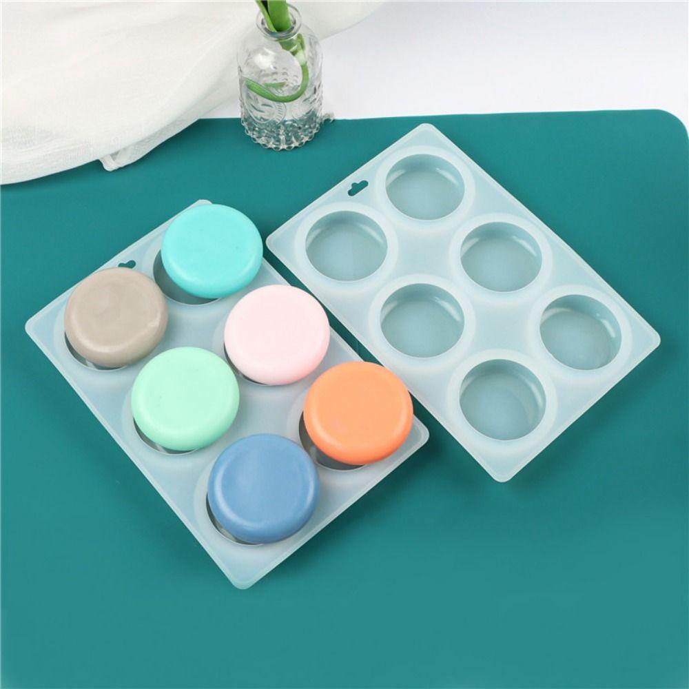 Dome Shape Silicone Soap Mold 6 Holes Soap Making Mold Simple Round Silicone Mold Dessert Mousse