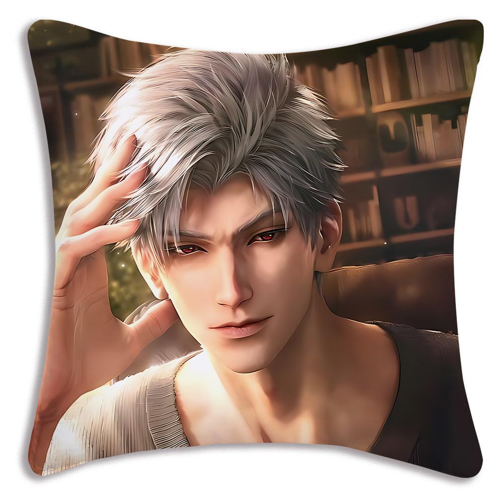 Sylus Love and Deepspace chibiS Pillow Covers Cartoon Sofa Decorative Home Double-sided Printing Short Plush Cute Cushion Cover