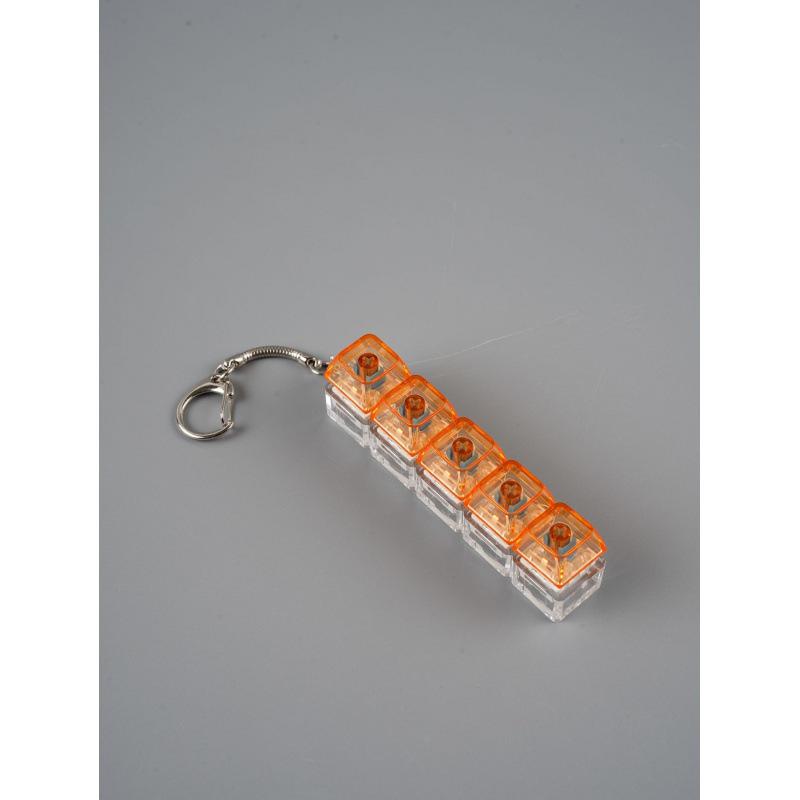 Five-Button Button Decompression Toy Button Shaft Tester Novelty Gadget Keycap Keychain Decompression Button