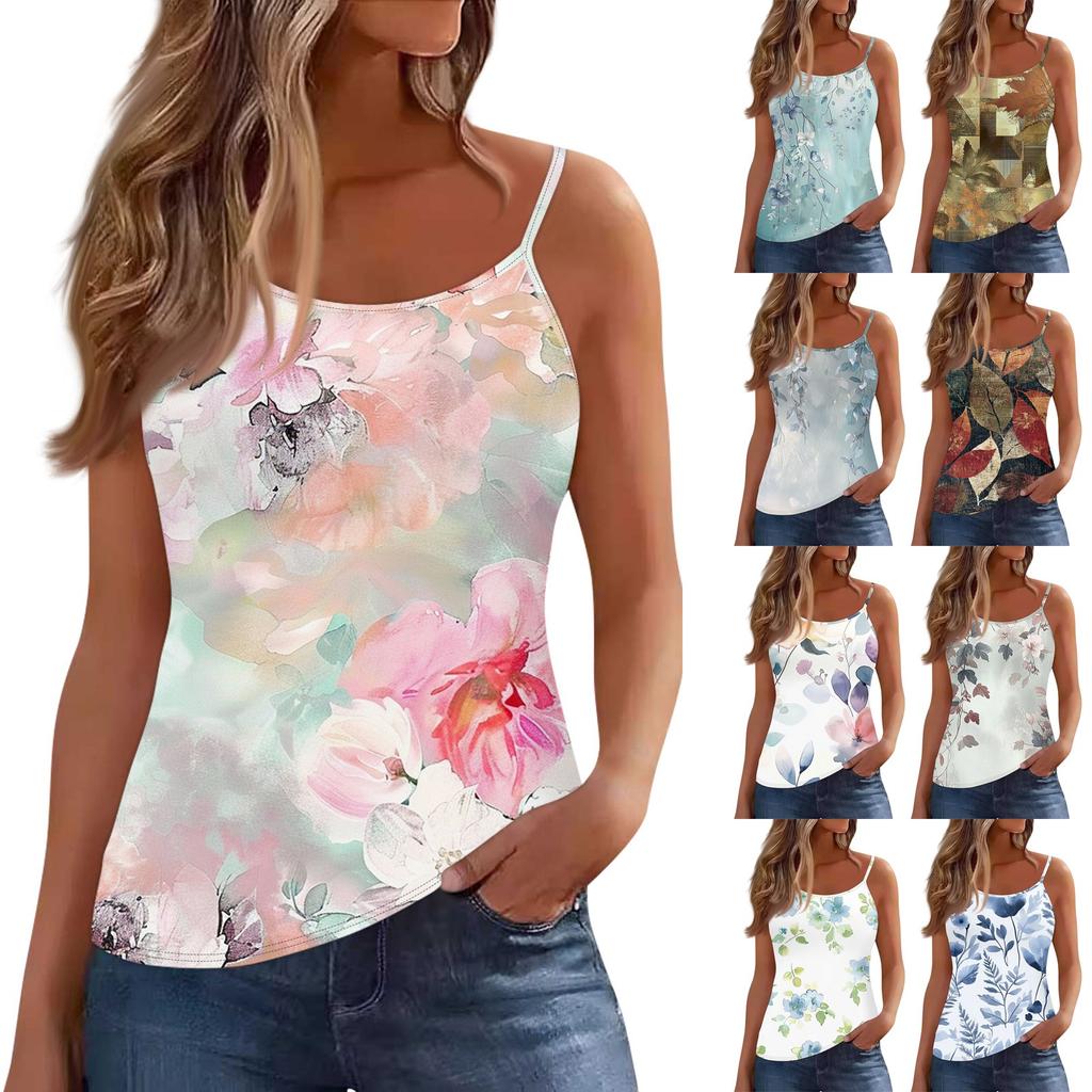 Women's Low-necked Sleeveless Vest U-neck T-shirt Suspenders