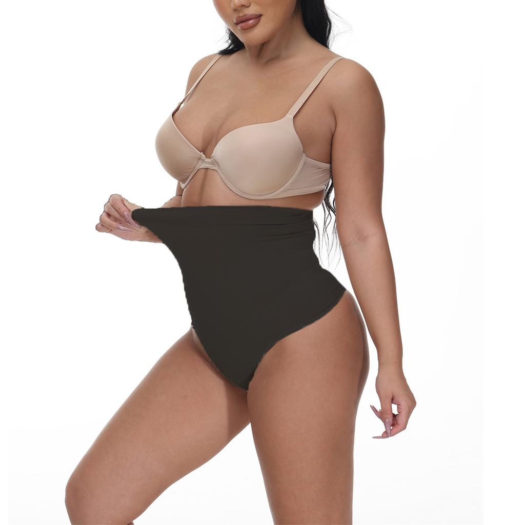 Thong Shapewear Tummy Control for Women High Waisted Body Shaper Girdle Compression Shapewear Thong Panties Underwear