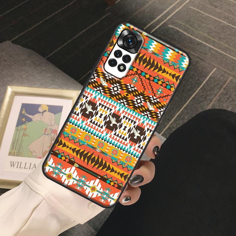 Native american seamless tribal Boho Funda For Xiaomi Redmi Note 14 9 10 11 12 13 Pro 9S 10S 11S 12S Redmi 13C 10C 12C 14C Case