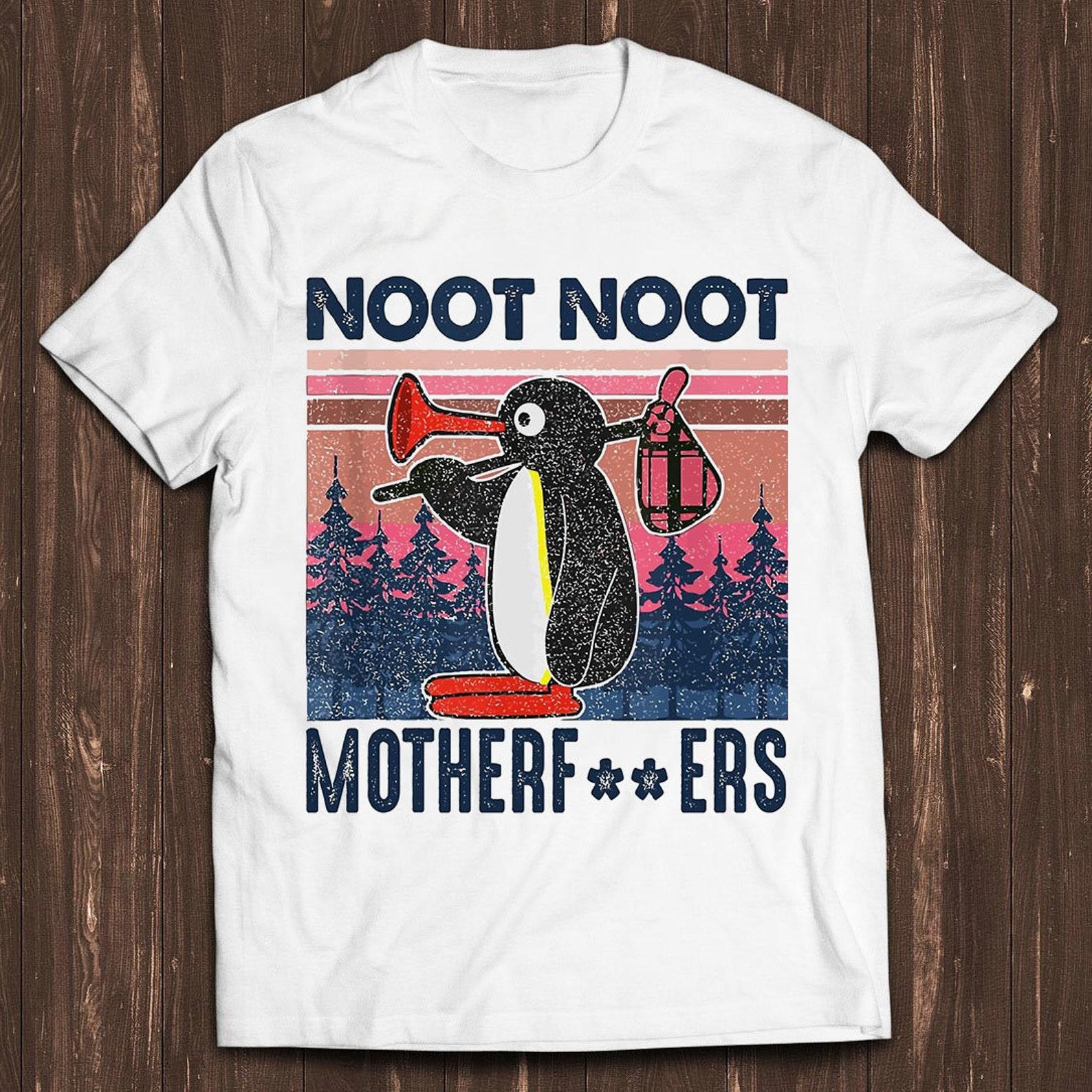 Angry Pingu Noot Noot Motherf***ers Funny Meme Gift Funny Unisex Gamer Cult Movie Music T Shirt C882 XL