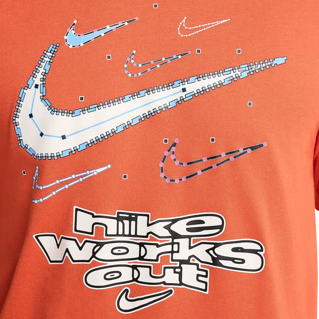 Nike Dri-FIT Logo Print Round Neck Short Sleeve T-Shirt Men Tops Cosmic-Clay FV8373-809