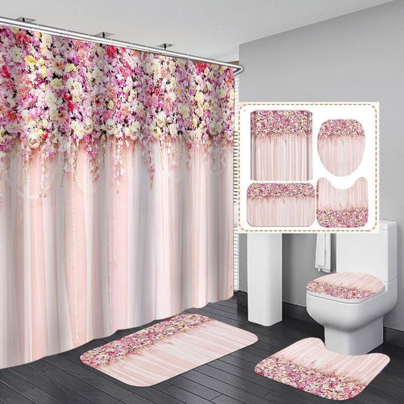 Yipanduo Plant Series Drill-Free Shower Curtain
