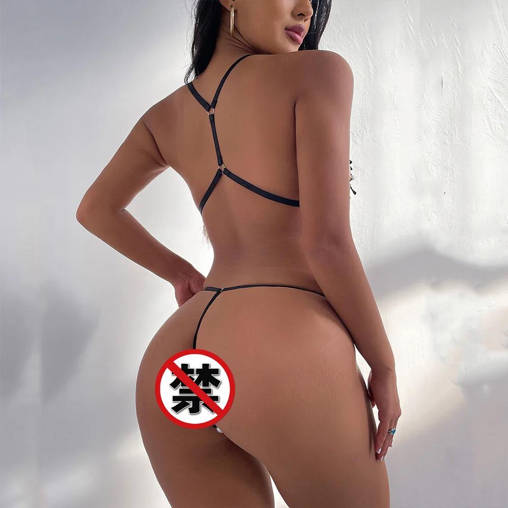 Adult Sexy Set Open Perspective Embroidered Erotic Bra Porn Panties Daring Lingerie Woman Products Sexy Ultra Hot