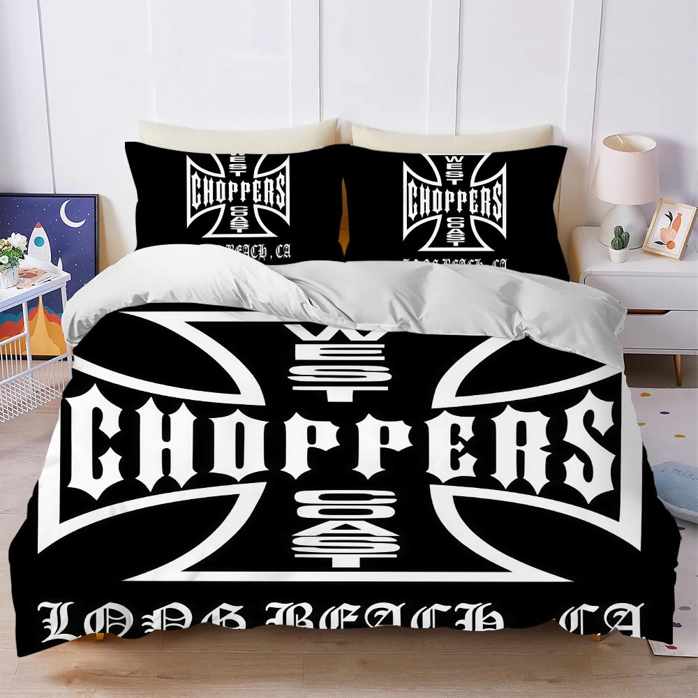 

Motor West C-Coast C-Choppers Duvet Cover Set Soft Wash Bed 3 Piece Summer Comfortable Student Dormitory Home Baby Bedding Best (135x200cm)