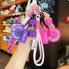 Detachable Dumbbell Keychain: Creative Silicone Fitness Pendant Ornament