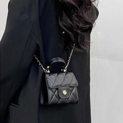 Mini-Handtasche Tasche Damen Kleine Duftende Stil Nische Mode Vielseitig Diamant-Ketten-Tasche Einzelne Schulter Umhängetasche