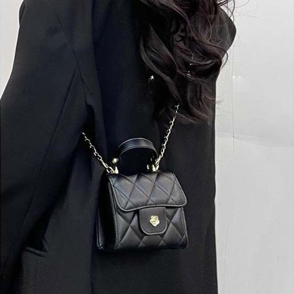 Mini-Handtasche Tasche Damen Kleine Duftende Stil Nische Mode Vielseitig Diamant-Ketten-Tasche Einzelne Schulter Umhängetasche