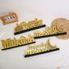 Acrylic Ramadan Ornament Eid Mubarak Moon Star Castle Shape Crafts Islamic Muslim Diy Decoration Supplies Party Gift