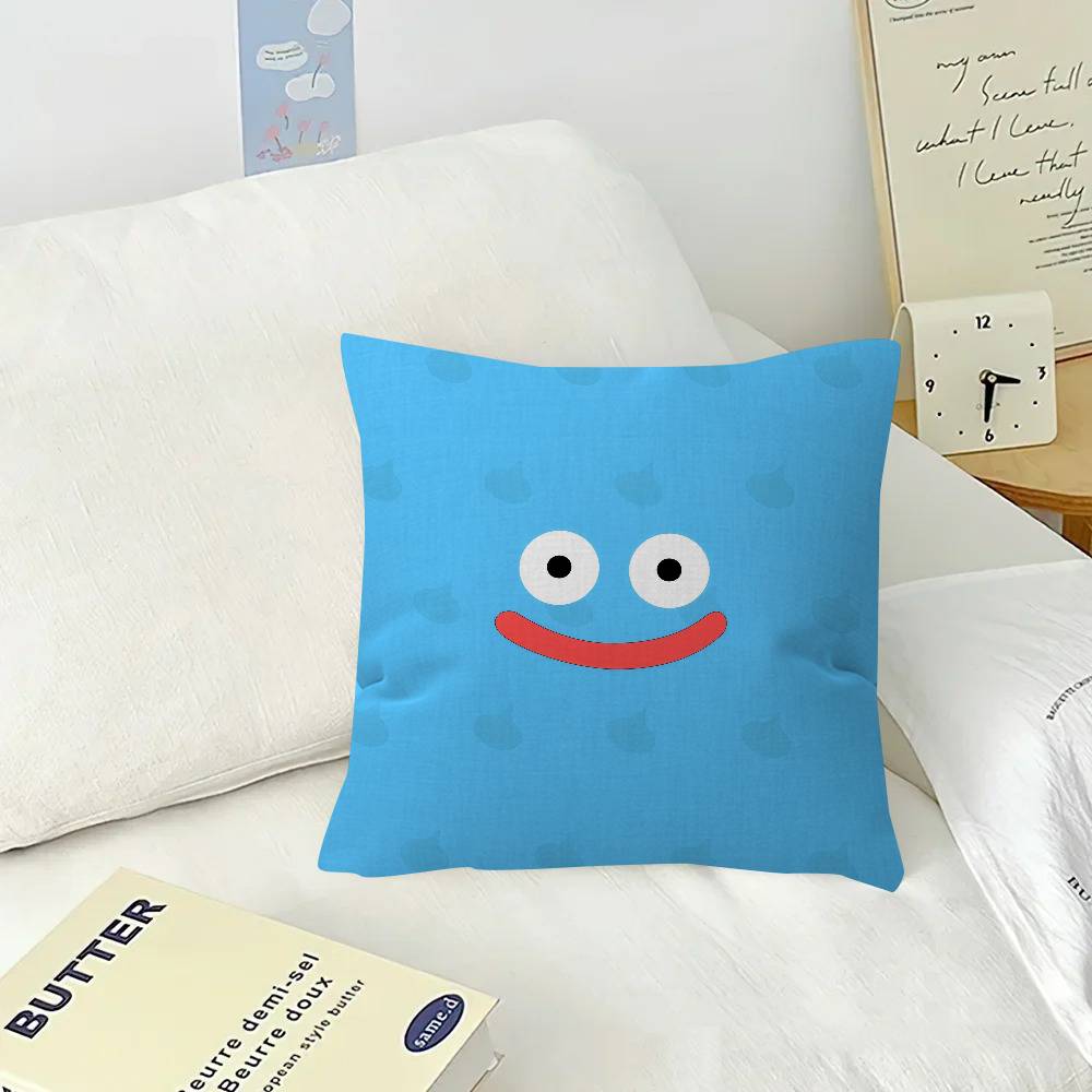 Cartoon Ddragon Quest Children  Pillow Covers Cartoon Sofa Decorative Home Doublesided Printing Short Plush Cute Cushion Cover