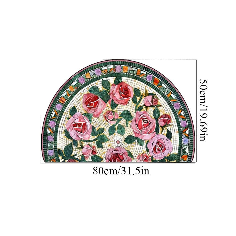 New Non Slip Semi-Circular Carpet Washable Wear-resistant Entrance Door Mat Doormat Bathroom Entrance