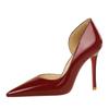European And American Style Fashionable Simple For Women Thin Heel Patent Leather Shiny Side Air Quality Versatile Single Shoes