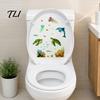 Removable Dolphin Turtle Wall Decor Ocean Themed Glow In The Dark Toilet Seat Stickers, Waterproof PVC Marine Life Decals for Nursery