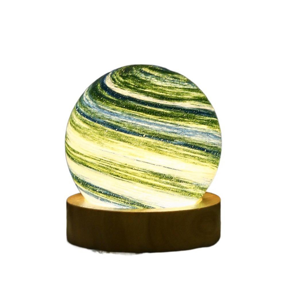 Luminous Glass Sphere 80MM LED Night Light USB Plug In Mini Planet Table Lamp Crystal Ball Girls
