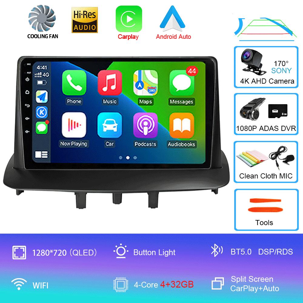 Android14 For Renault Megane 3 Fluence Samsung SM3 2008  - 2014 Car Radio Navigation Multimedia Video Player DSP BT Carplay