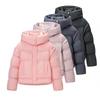 Womens Winter Hooded Cotton Blend Oversized Casual Long Sleeve Coat In Solid Colors