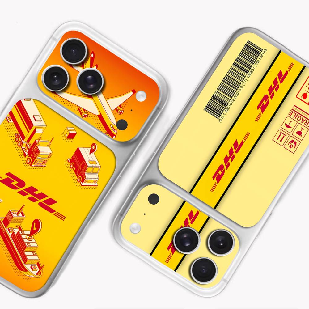 D-DHL-L Logo Protective Back Decal Skin Wrap Sticker for iPhone 17 Pro 17 Pro Max